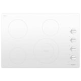 Whirlpool 30 in. Radiant Electric Ceramic Glass Cooktop In White With 4 Elements
