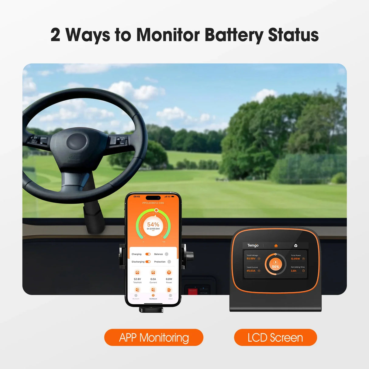 Batería de Litio LiFePO4 48V (51.2V) 150Ah para Carritos de Golf - Temgo
