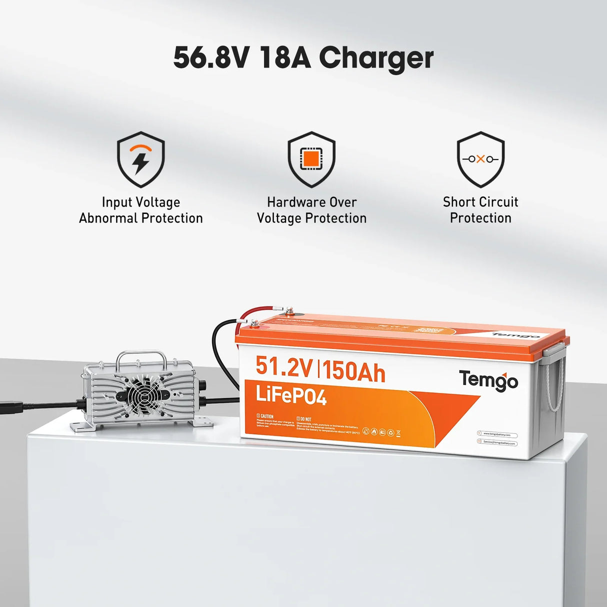Batería de Litio LiFePO4 48V (51.2V) 150Ah para Carritos de Golf - Temgo