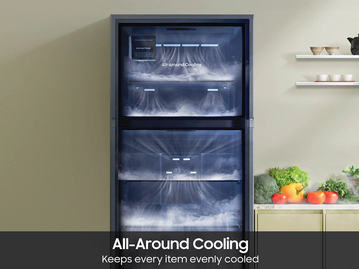 Refrigerador Samsung Bespoke con Congelador Superior de 18 Pies Cúbicos
