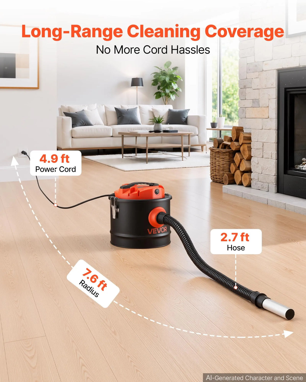 Aspiradora Seco y Mojado VEVOR 2.6 Galones / 2.5 HP – Modelo BJ131-1200-10