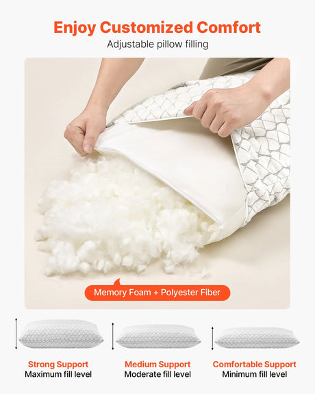 Almohada ajustable VEVOR 87006696 de espuma viscoelástica