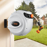 VEVOR 130 ft Retractable Hose Reel –130'x1/2", 180° Swivel