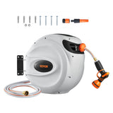 VEVOR 130 ft Retractable Hose Reel –130'x1/2", 180° Swivel
