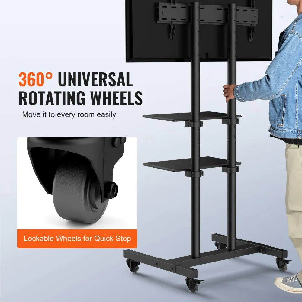 Base / Soporte Móvil para TV TC70 VEVOR con Ruedas y Repisas