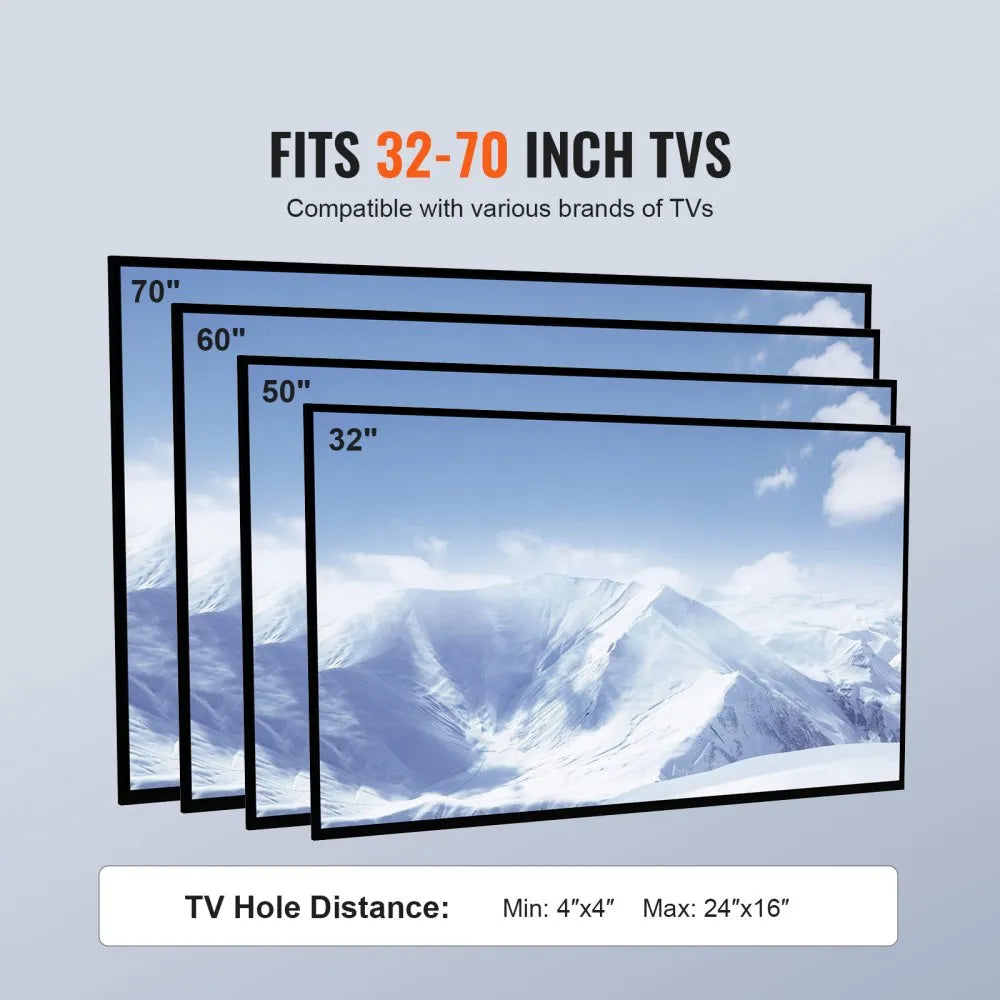Base / Soporte Móvil para TV TC70 VEVOR con Ruedas y Repisas