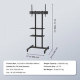 Base / Soporte Móvil para TV TC70 VEVOR con Ruedas y Repisas