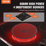 VEVOR Glass Ceramic Cooktop —  6000W Built-In Stove