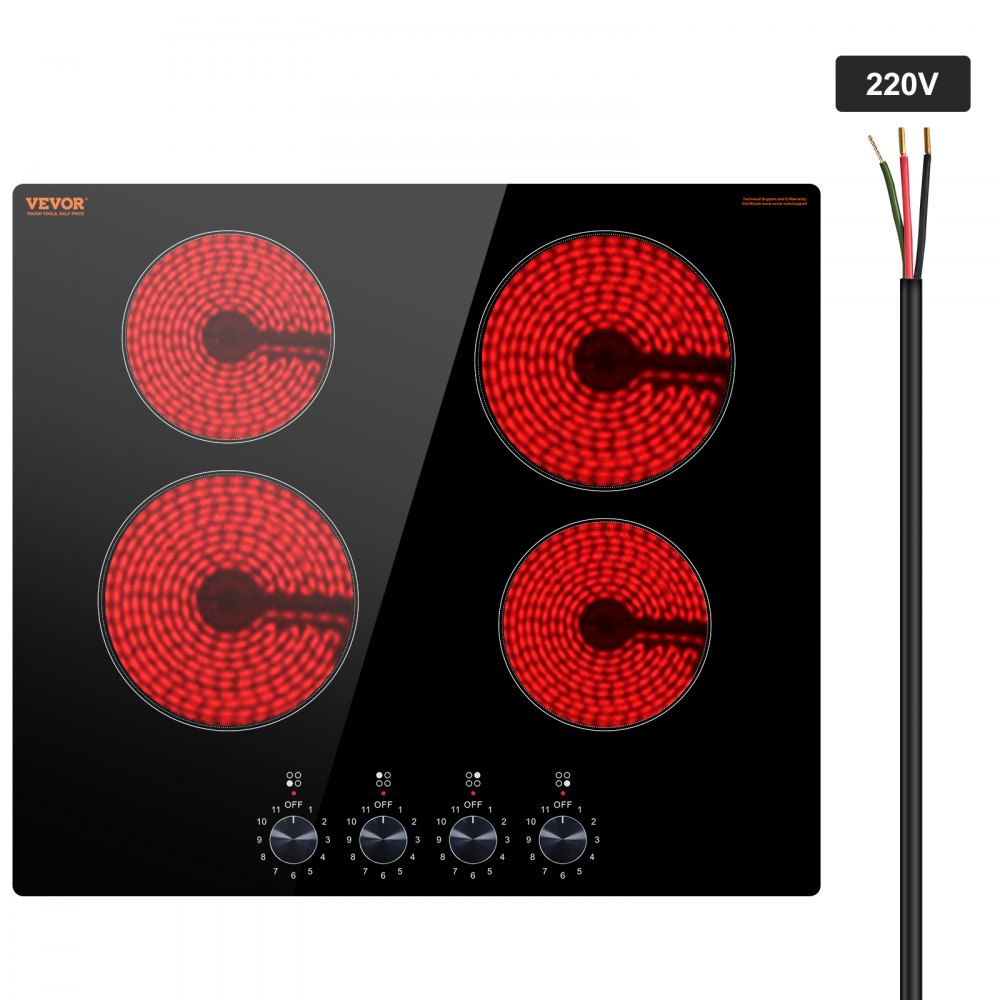 VEVOR Glass Ceramic Cooktop —  6000W Built-In Stove