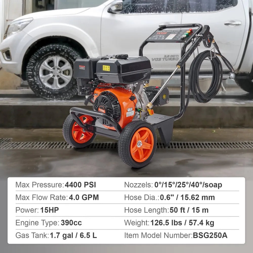 VEVOR Gas Pressure Washer, 4400 PSI 4.0 GPM