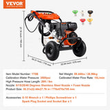 VEVOR Power Washer 3500 PSI – 7 HP Engine & Steel Frame
