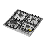 Estufa de Gas Empotrable VEVOR MGBS-604B5 de 24" con 4 Quemadores