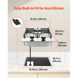 VEVOR Gas Cooktop 12 inch, Max 12250BTU 2 Burners Built-in Stainless Steel Gas Stove Top