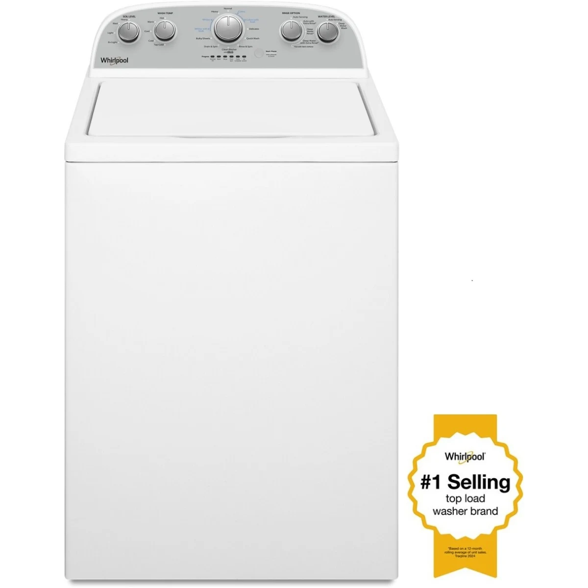 Whirlpool Lavadora de Carga Superior de 27 Pulgadas y 3.8 Cu. Ft. (WTW4955HW)